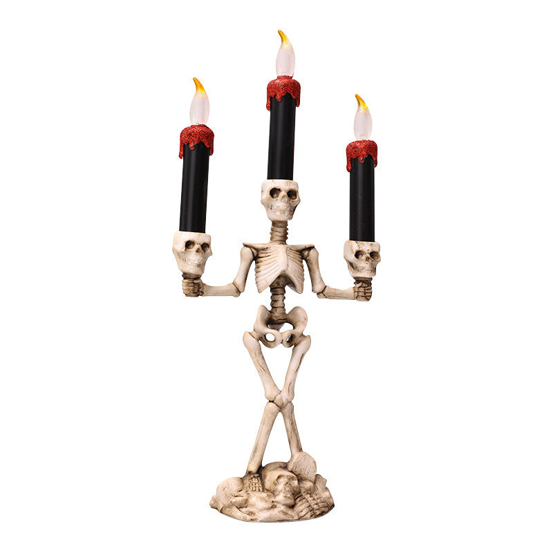 Halloween Skeleton Candelabra