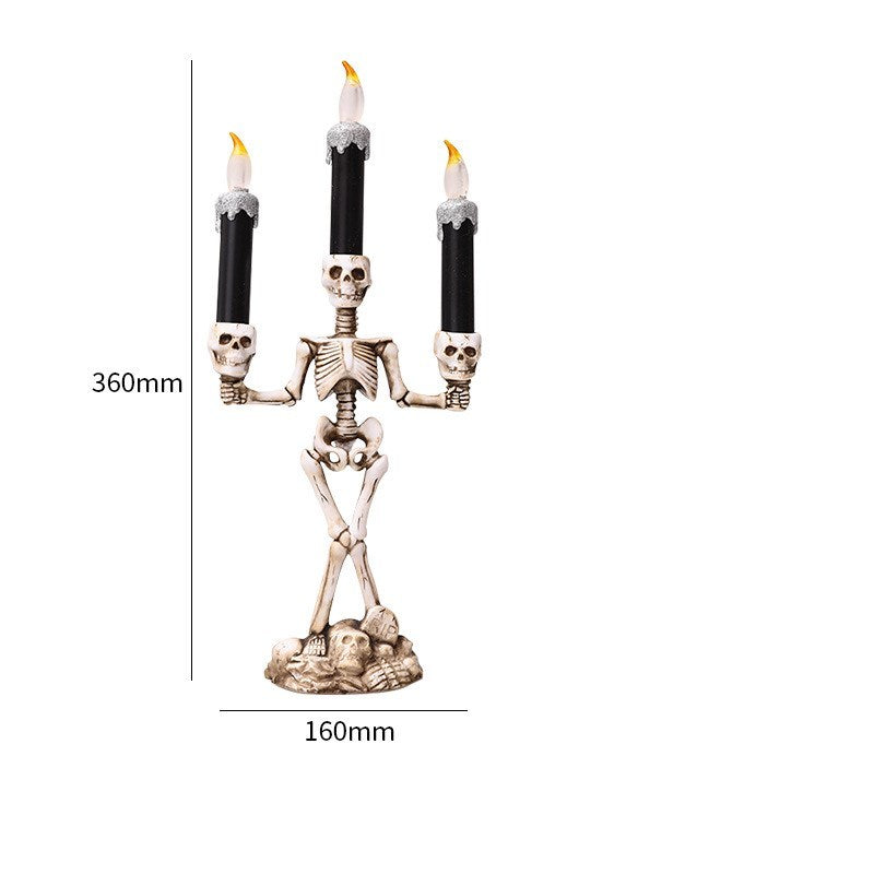 Halloween Skeleton Candelabra