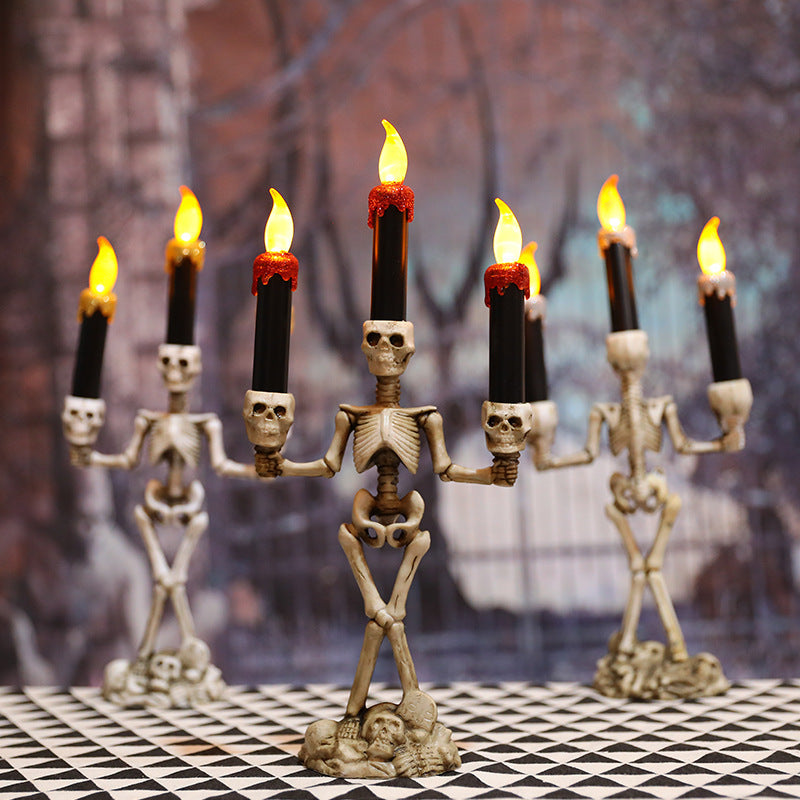 Halloween Skeleton Candelabra