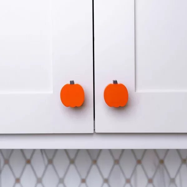 Halloween Pumpkin Cabinet Door Knob Covers