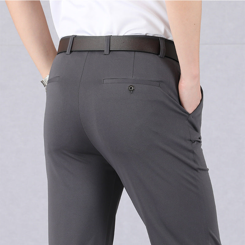 Men's Casual Pants High Waist Trousers