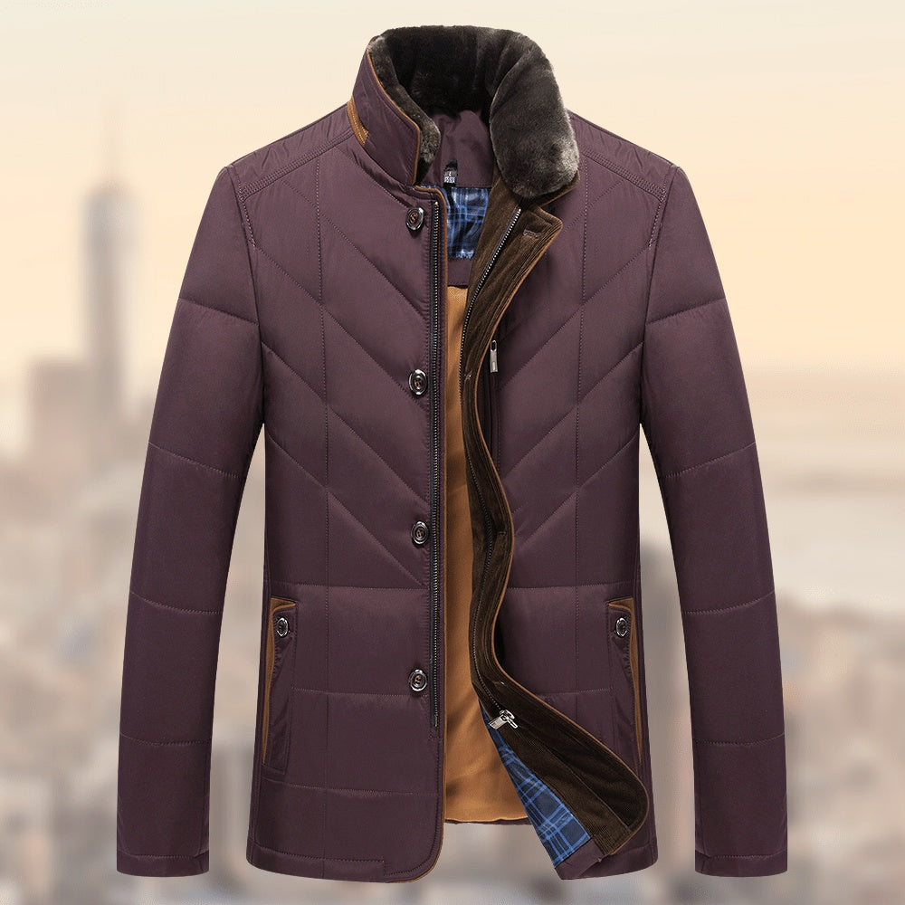 Mature Men's Padded Coat