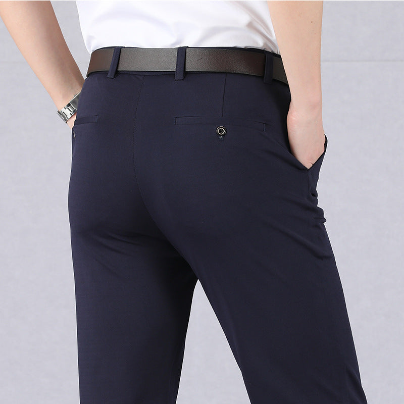 Men's Casual Pants High Waist Trousers