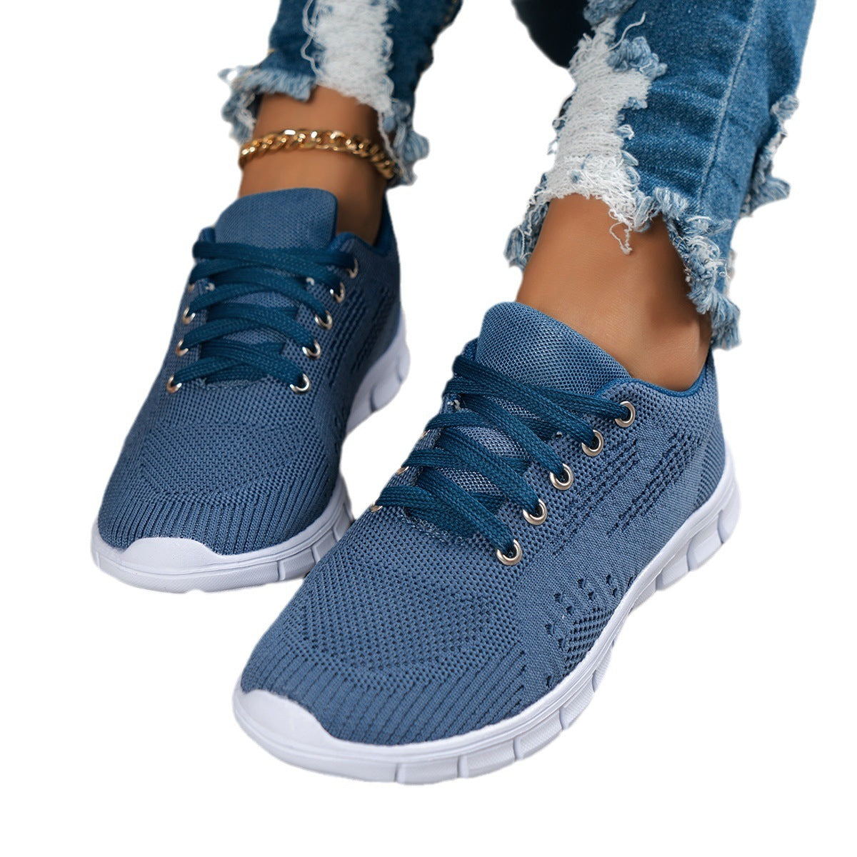 Women's Fashion Blue Running Soft Bottom Comfortable Shoes