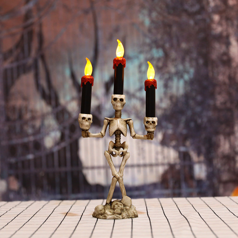 Halloween Skeleton Candelabra