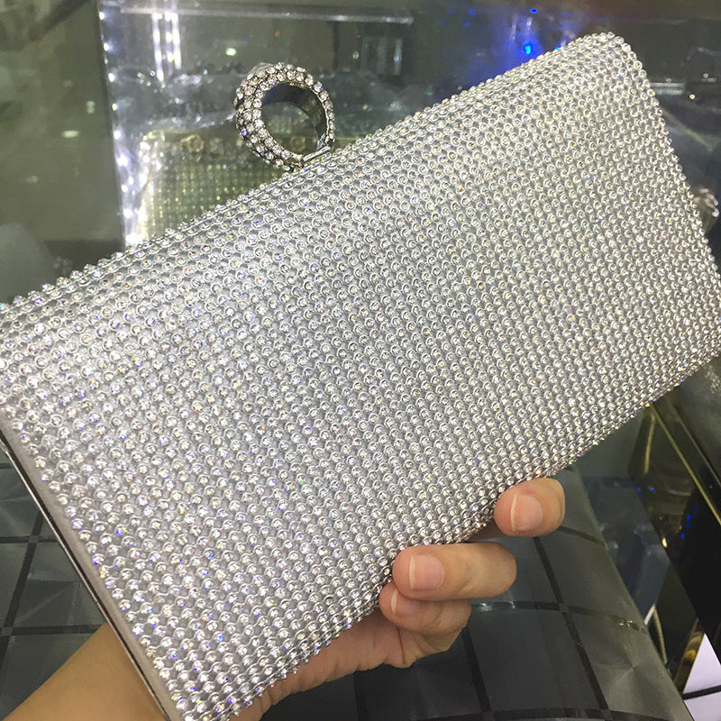 Ladies Rhinestone-covered Hand Bag