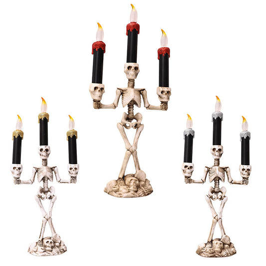 Halloween Skeleton Candelabra