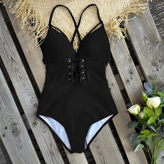 Ladies One Piece Backless Summer Swimsuit