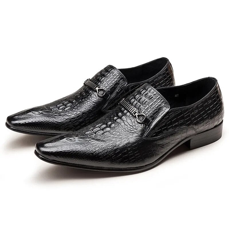 Men's Artificial Leather Oxford Luxury Dress Slip-on Shoes