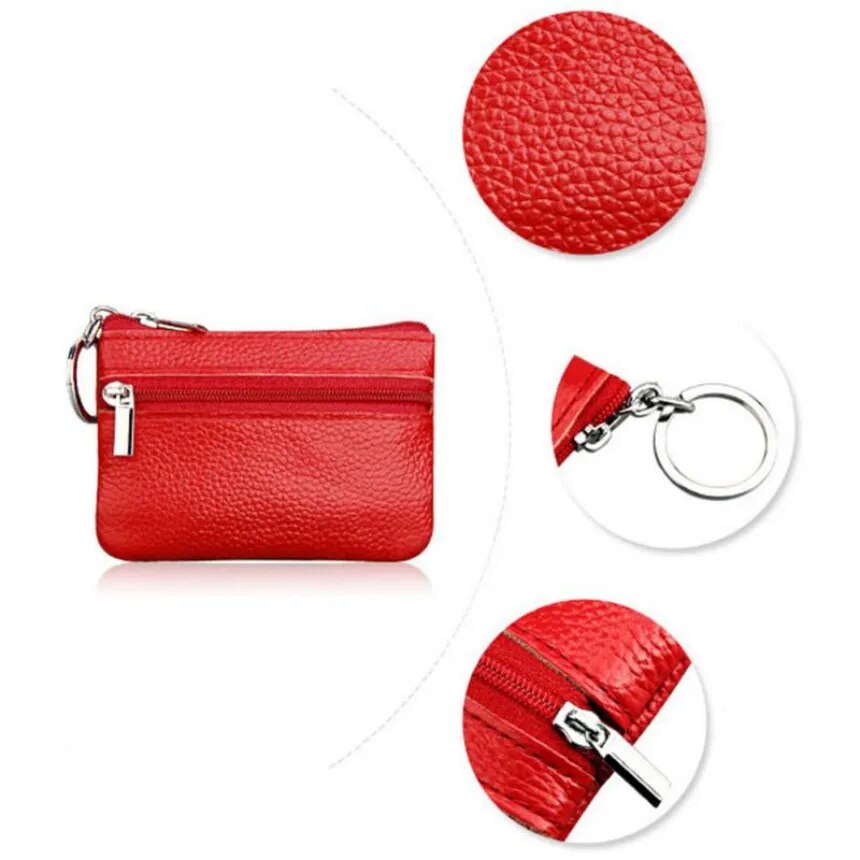 Small Women's Leather Coin Purse Wallet