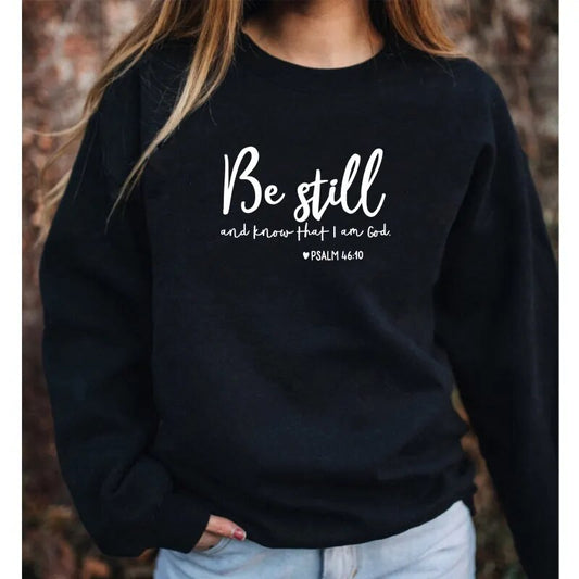 Be Still Women's Black Sweatshirt