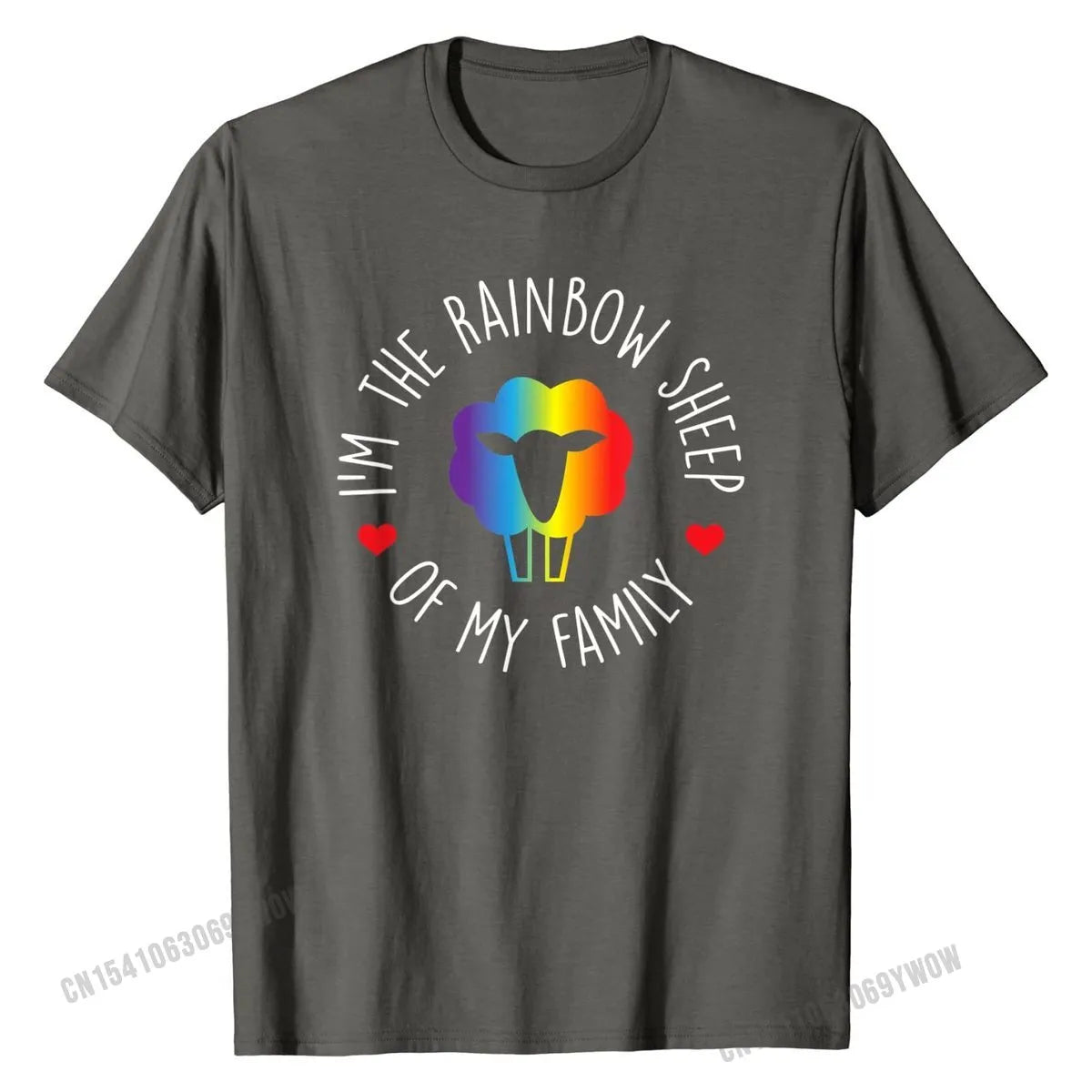 Rainbow Sheep Retro Short Sleeve Tee Shirt Cotton Tops