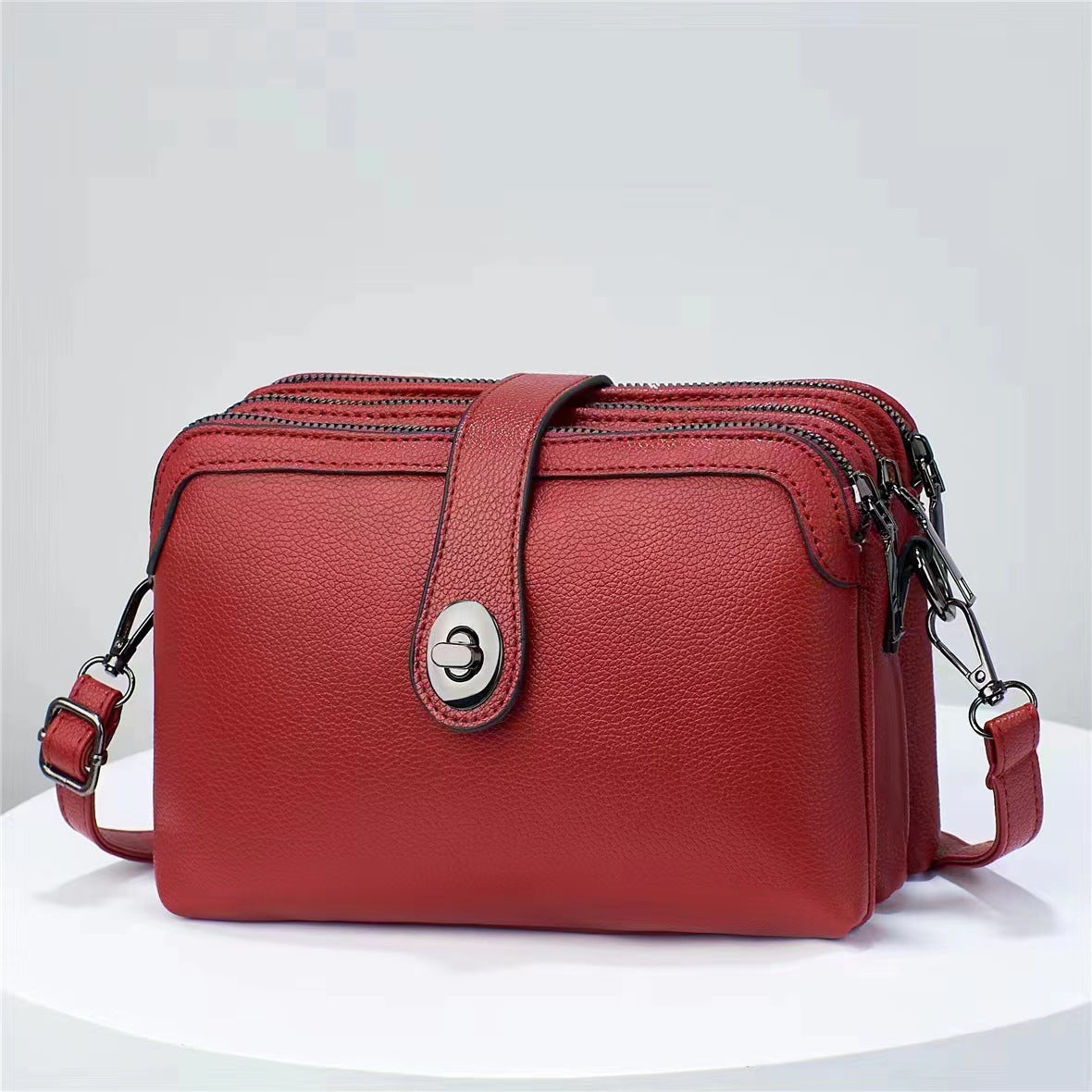 Solid Color Large Capacity Simple Shoulder Bag