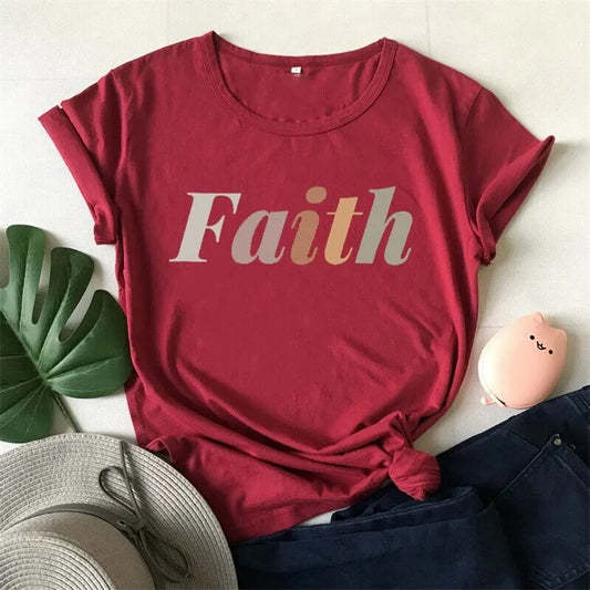 Female Christian Faith Short Sleeve Tee Shirt