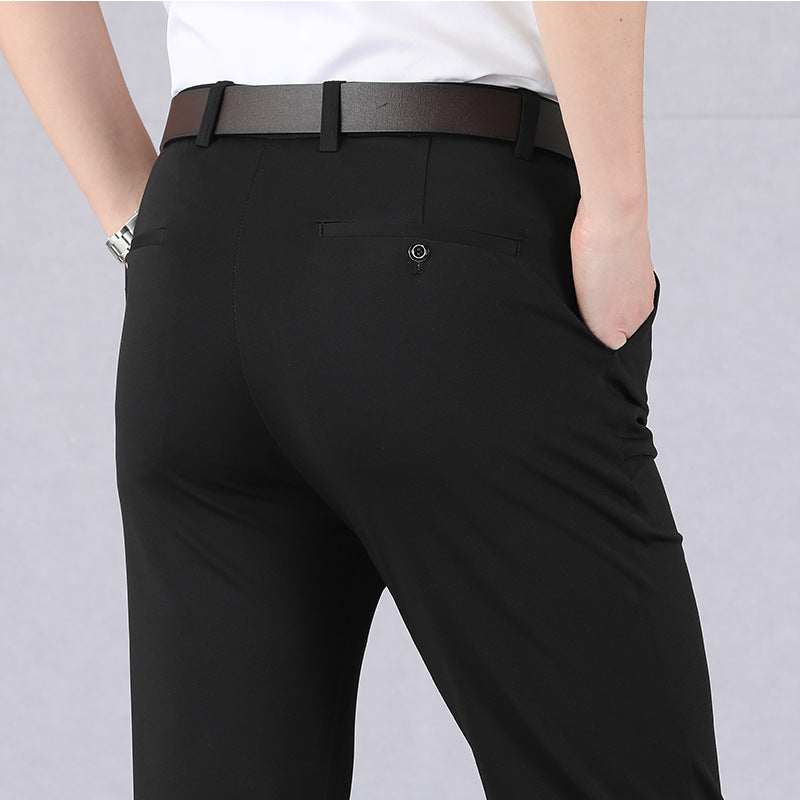 Men's Casual Pants High Waist Trousers