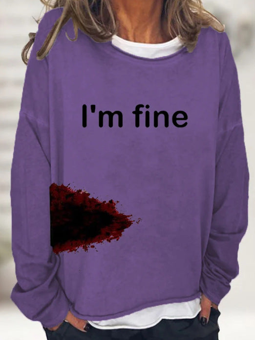 Halloween Women's Long Sleeve Loose Sweatshirt