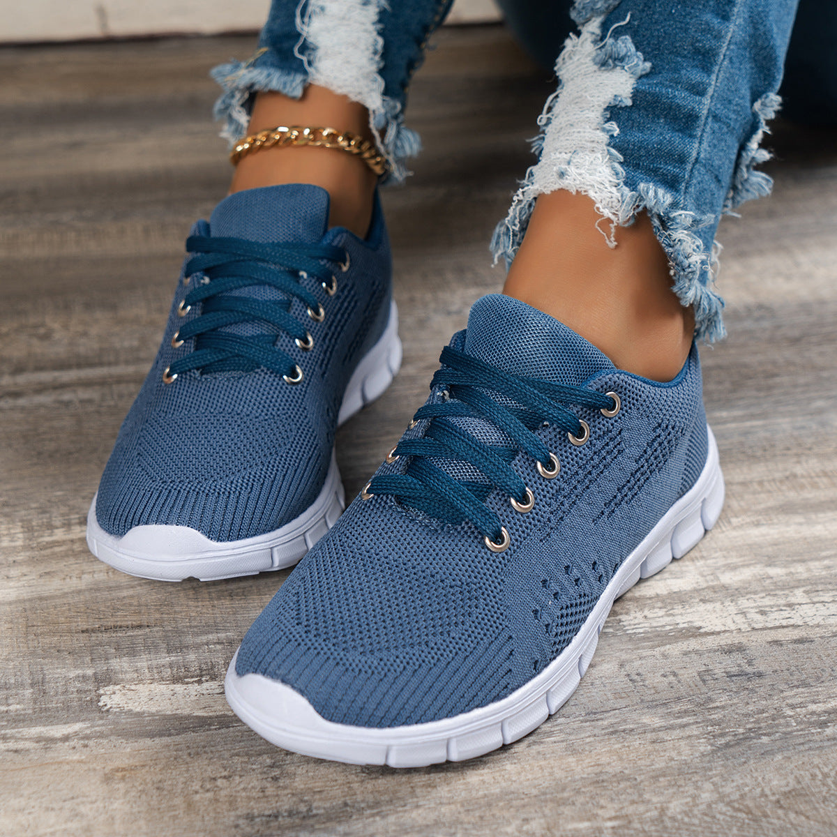 Women's Fashion Blue Running Soft Bottom Comfortable Shoes