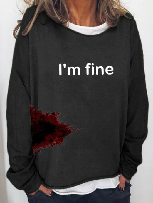 Halloween Women's Long Sleeve Loose Sweatshirt